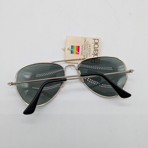 Polaroid Vtg 70s Bonneau Aviator Pilot Silver Unisex Sunglasses Original A001 - Picture 7 of 14